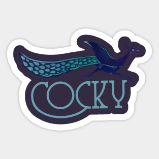 Cocky Peacock Sticker